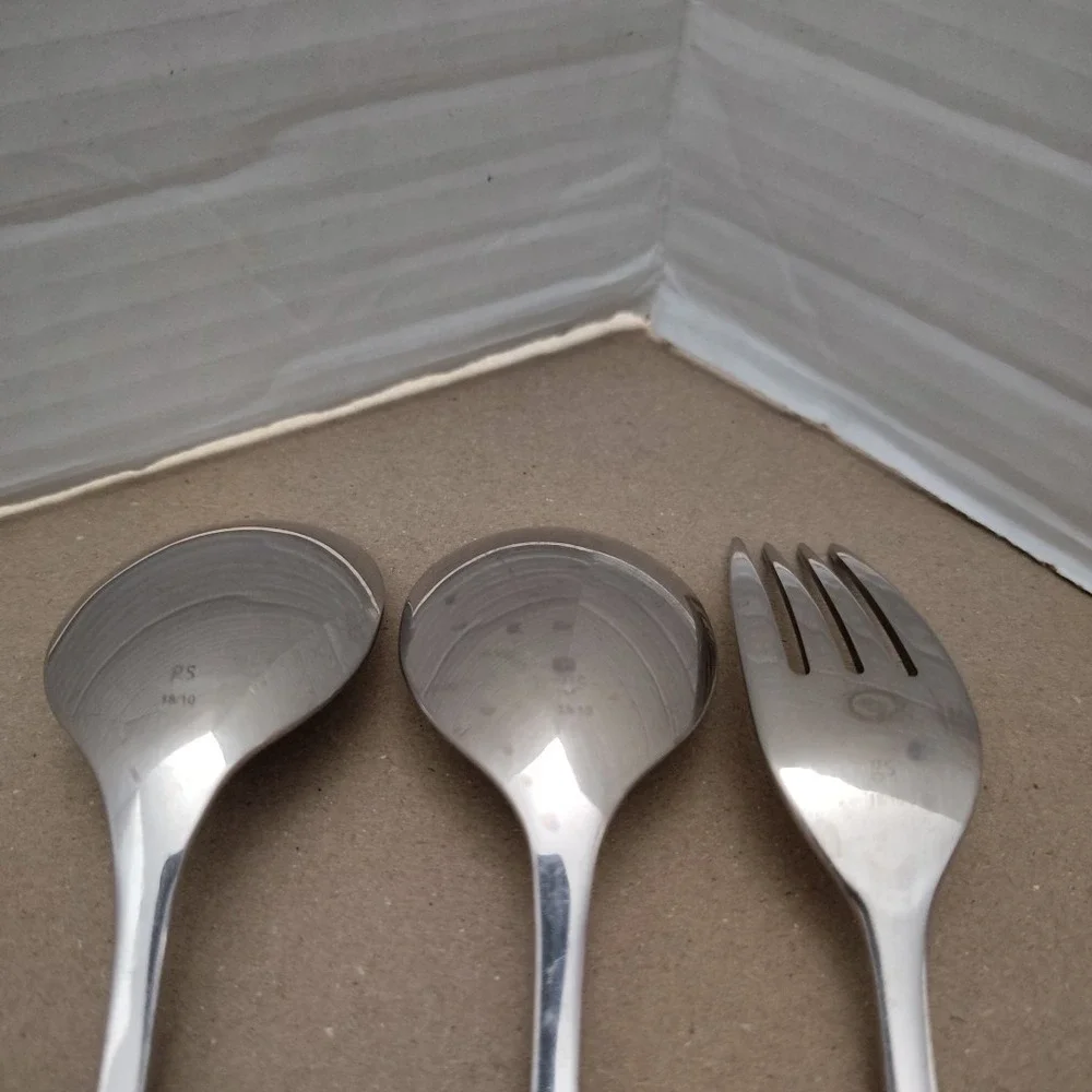 Gourmet Settings GS 18/10 Flatware Stainless Steel Spoons And Fork Lot Of 3